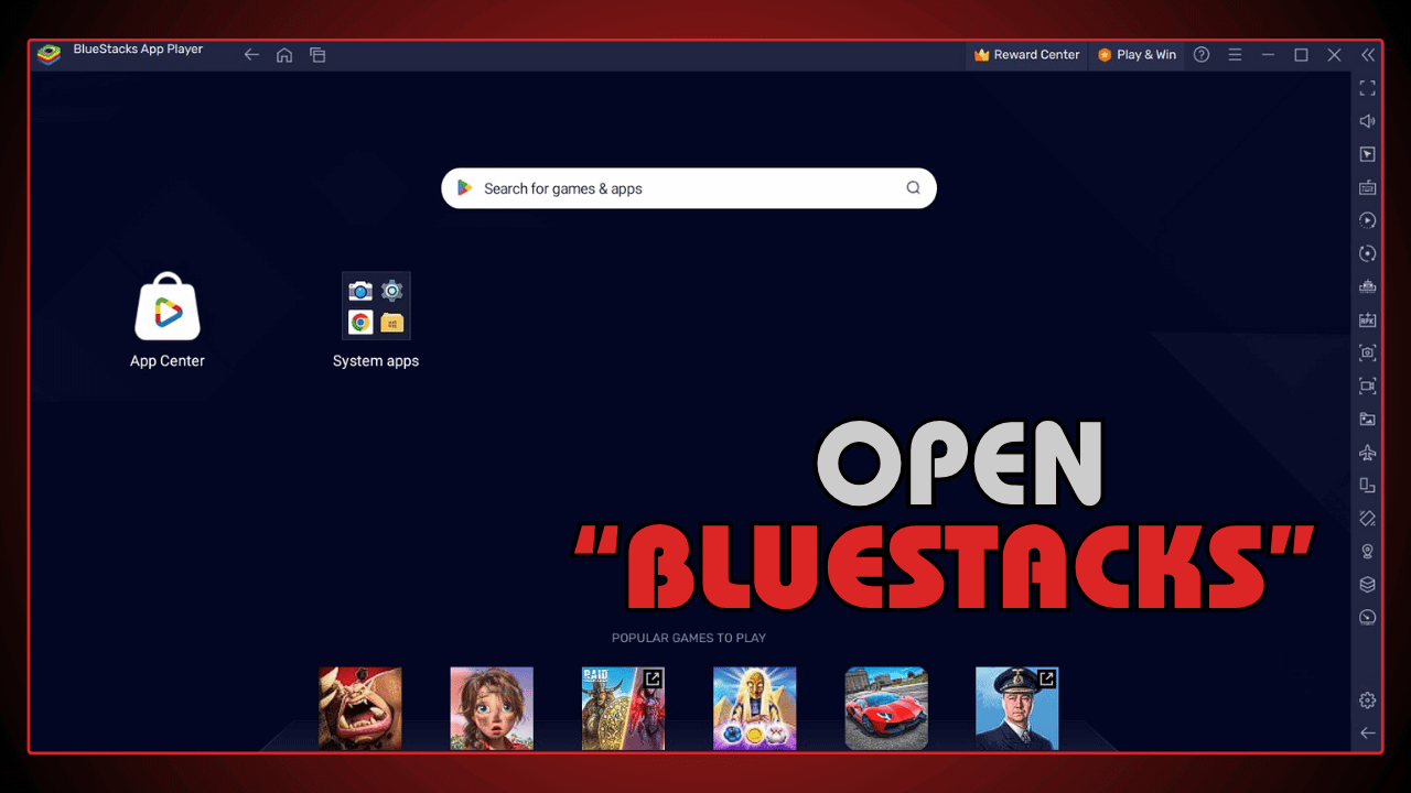 Open BlueStacks