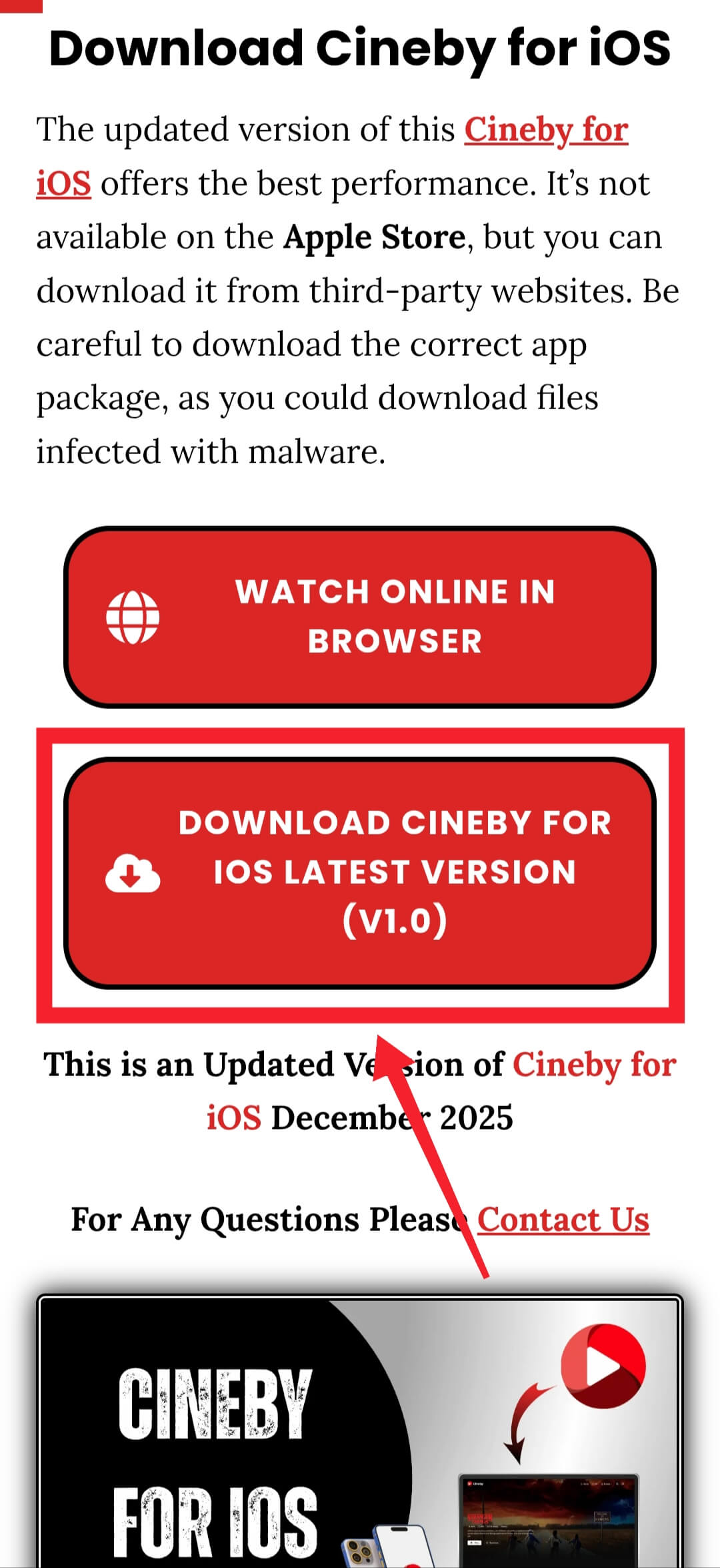 Download Cineby IPA File to Computer