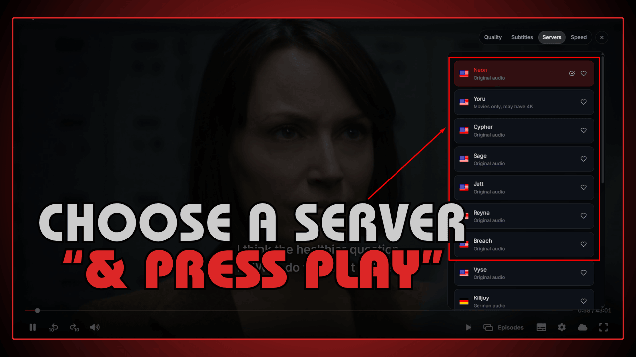 Choose a Server and Press Play