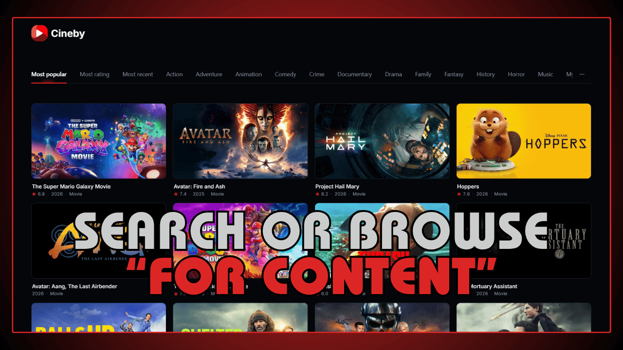 Search or Browse for Content