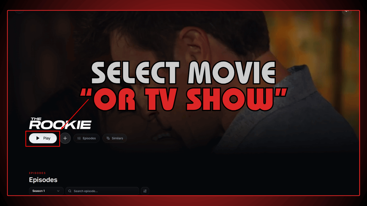 Select Movie or TV Show